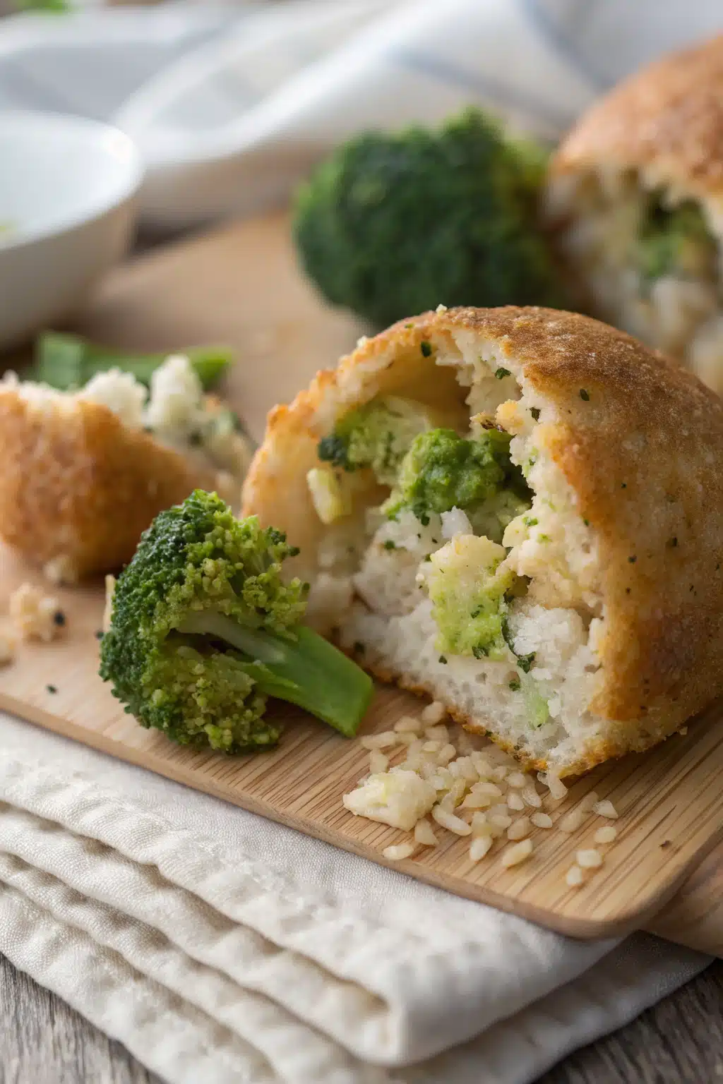 Chicken Broccoli Rice Casserole slice on plate showing perfect texture and swirl pattern