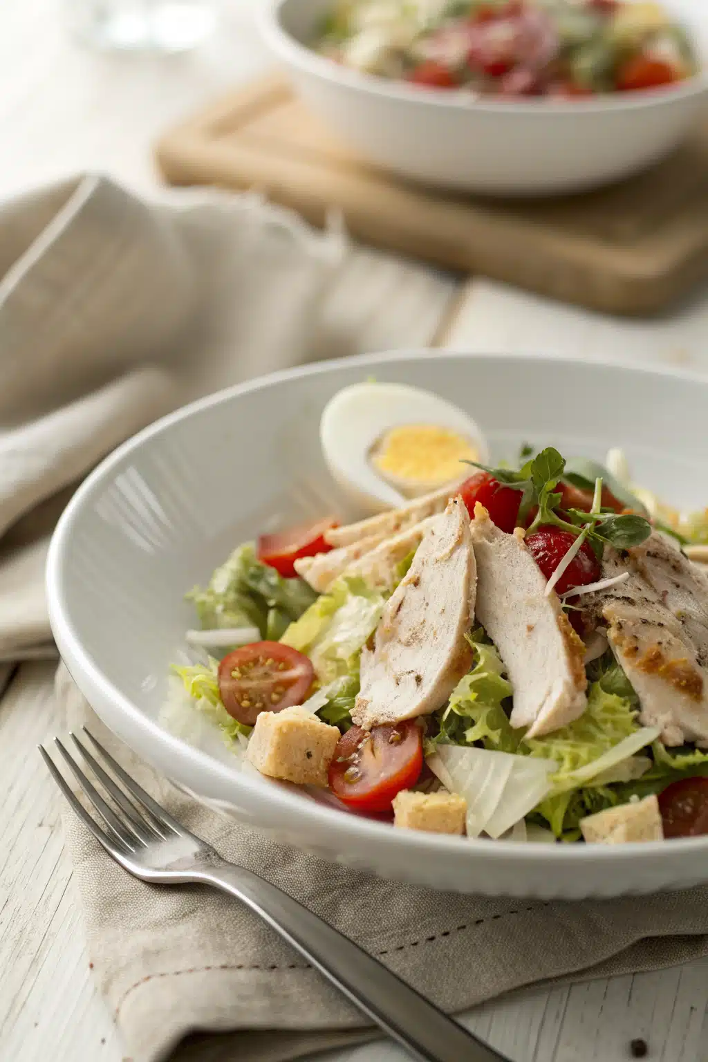 Chicken Salad Recipe ingredients organized and measured on kitchen counter