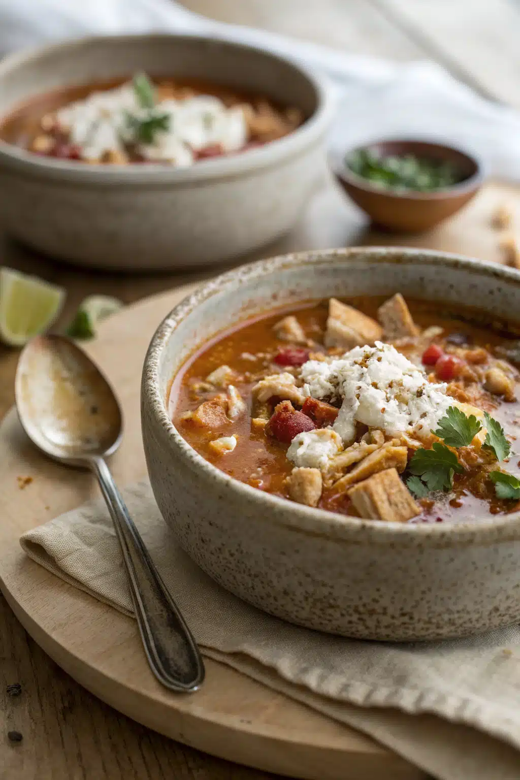 Chicken Taco Soup ingredients organized and measured on kitchen counter