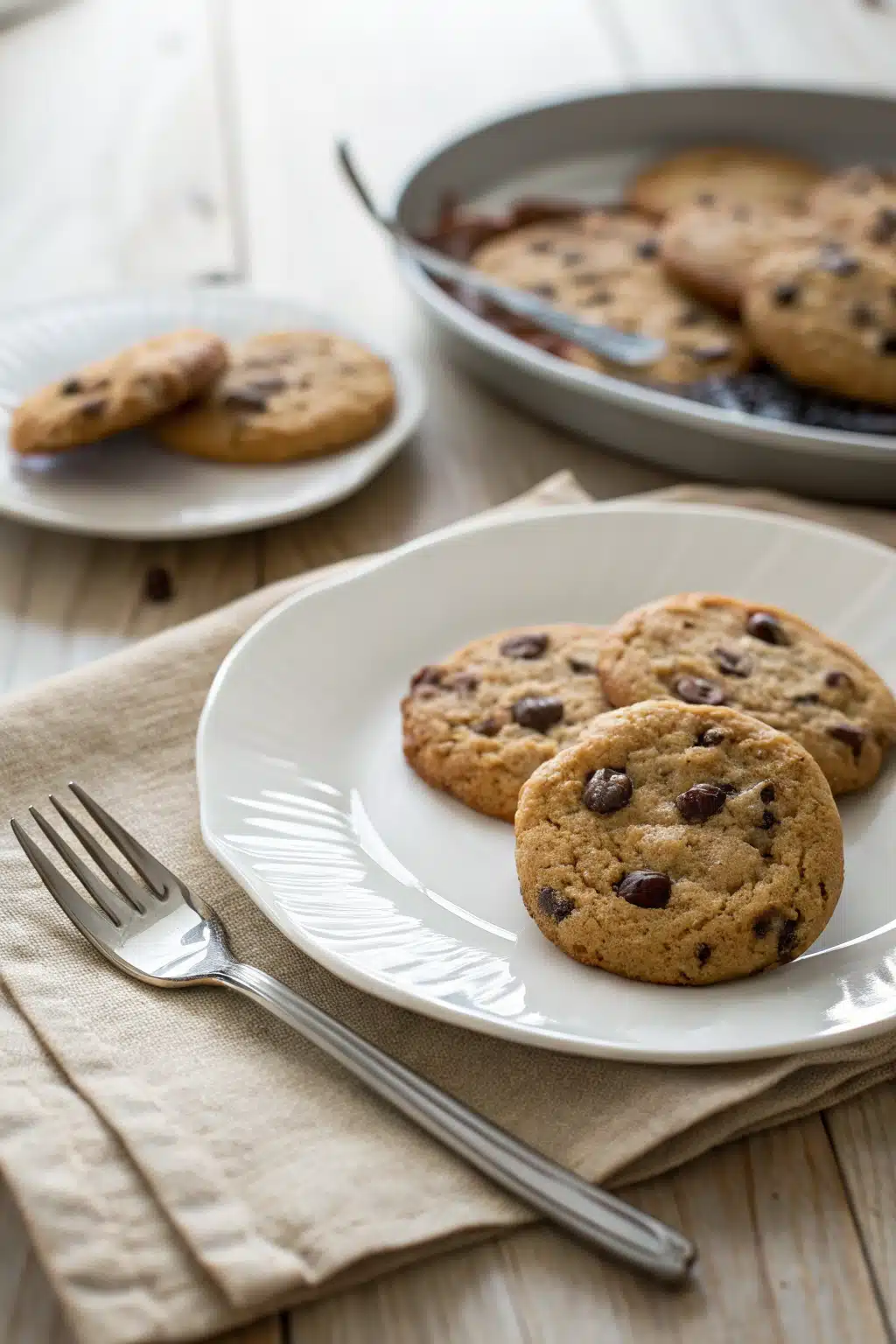 Chocolate Chip Cookies ingredients organized and measured on kitchen counter