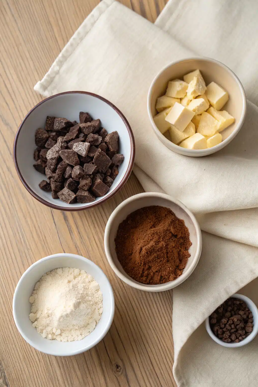 Chocolate Fudge Recipe beautifully presented from an overhead angle