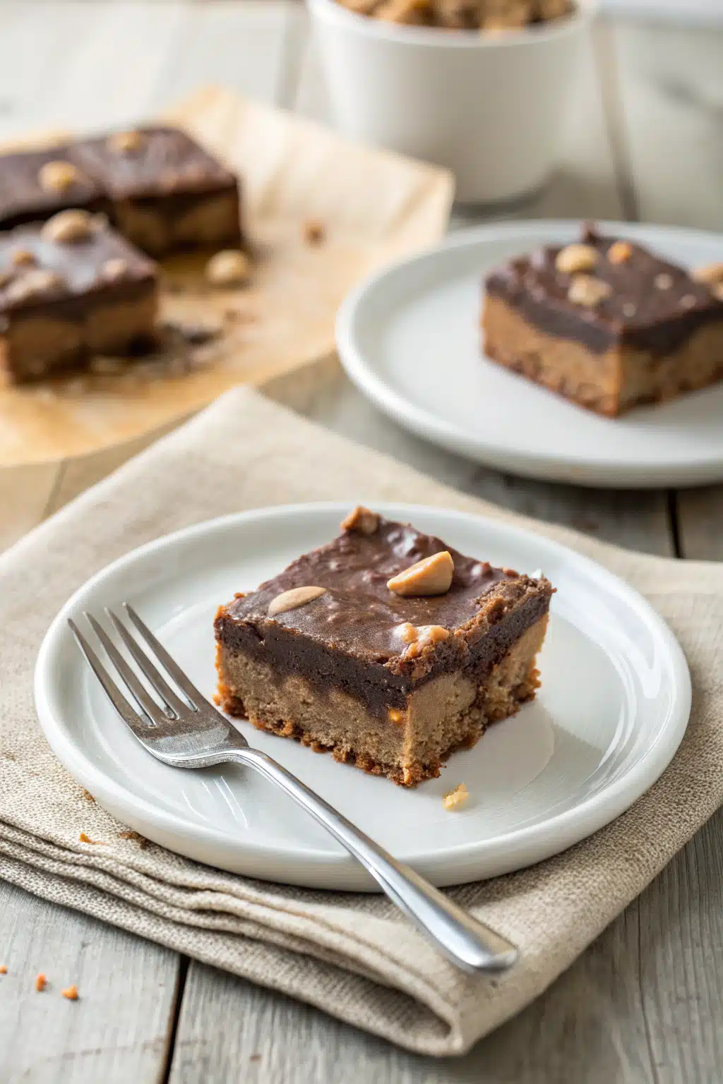 Chocolate Peanut Butter Fudge ingredients organized and measured on kitchen counter