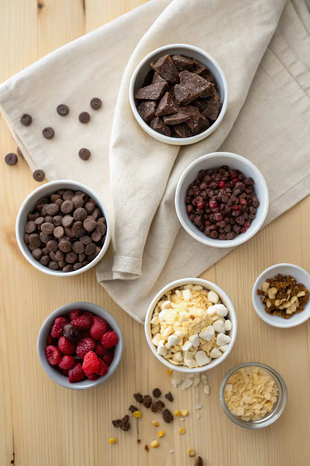 Christmas Bark Recipe beautifully presented from an overhead angle