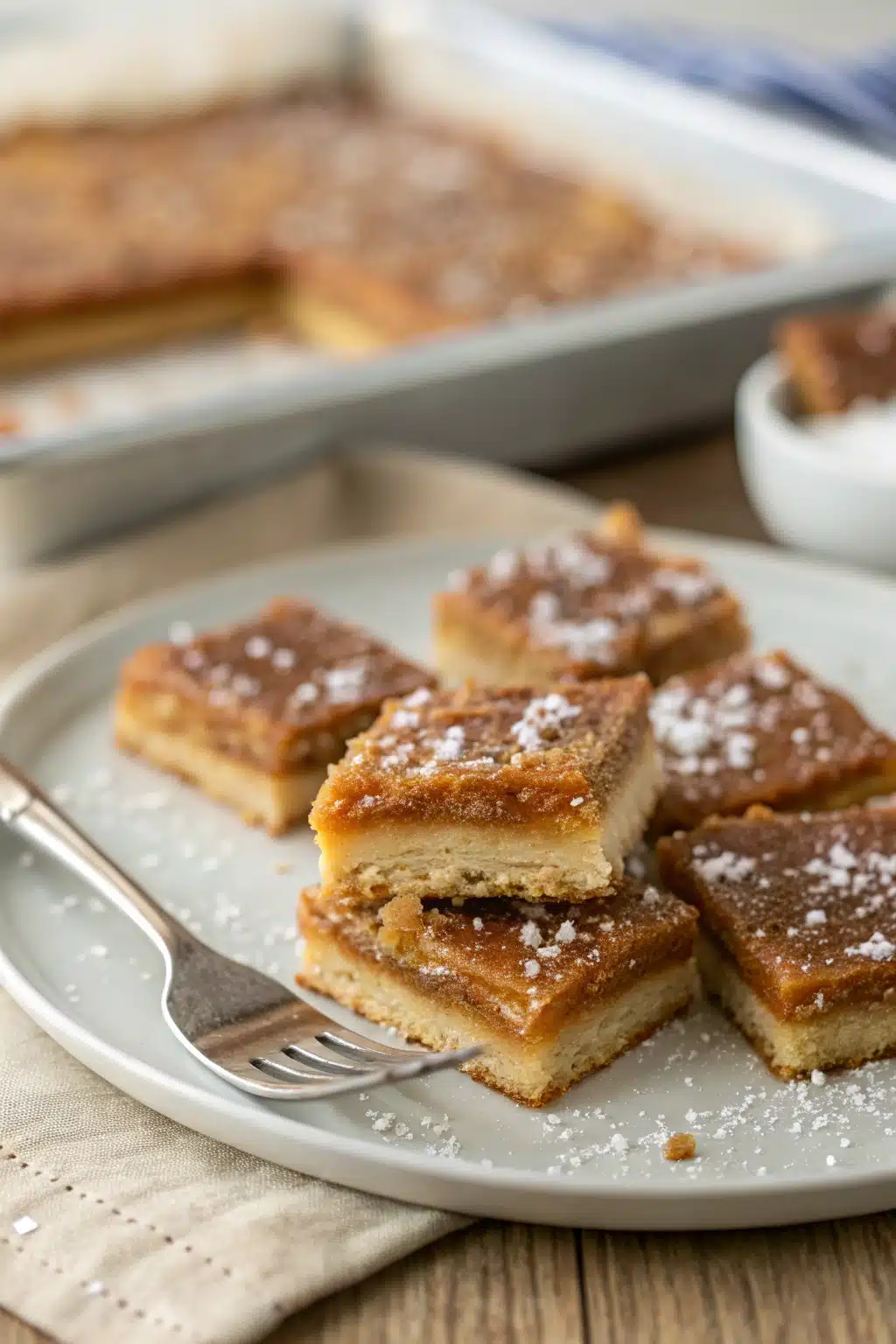Churro Saltine Toffee 2 ingredients organized and measured on kitchen counter