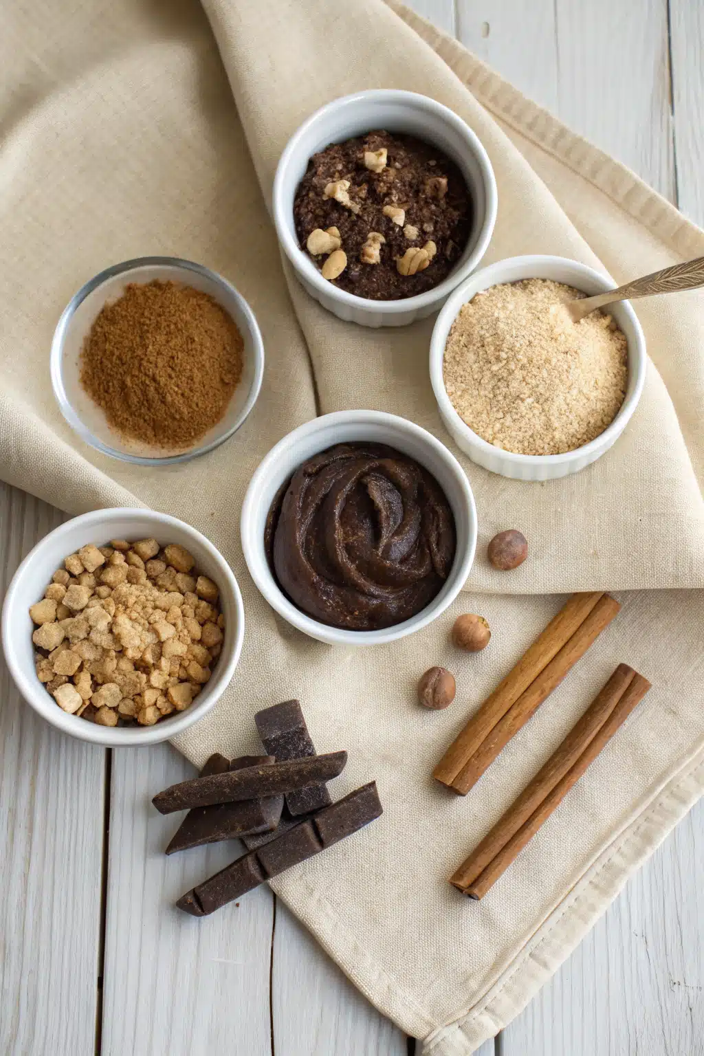 Churro Toffee ingredients organized and measured on kitchen counter