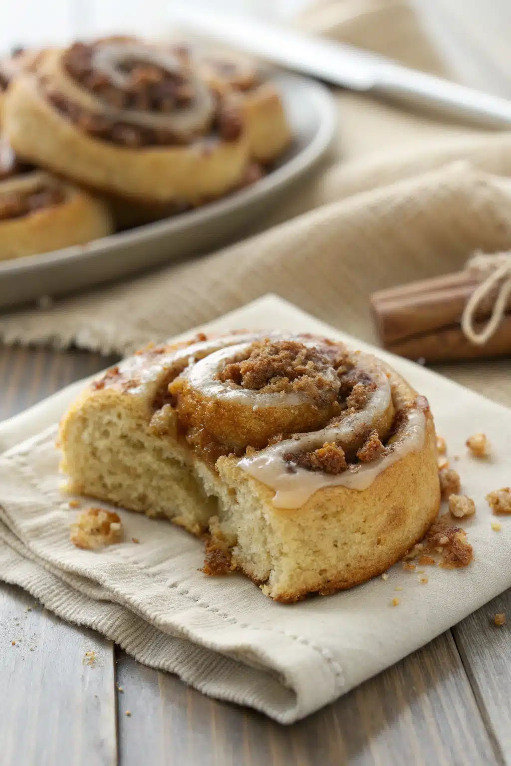 Cinnamon Roll Cookies slice on plate showing perfect texture and swirl pattern