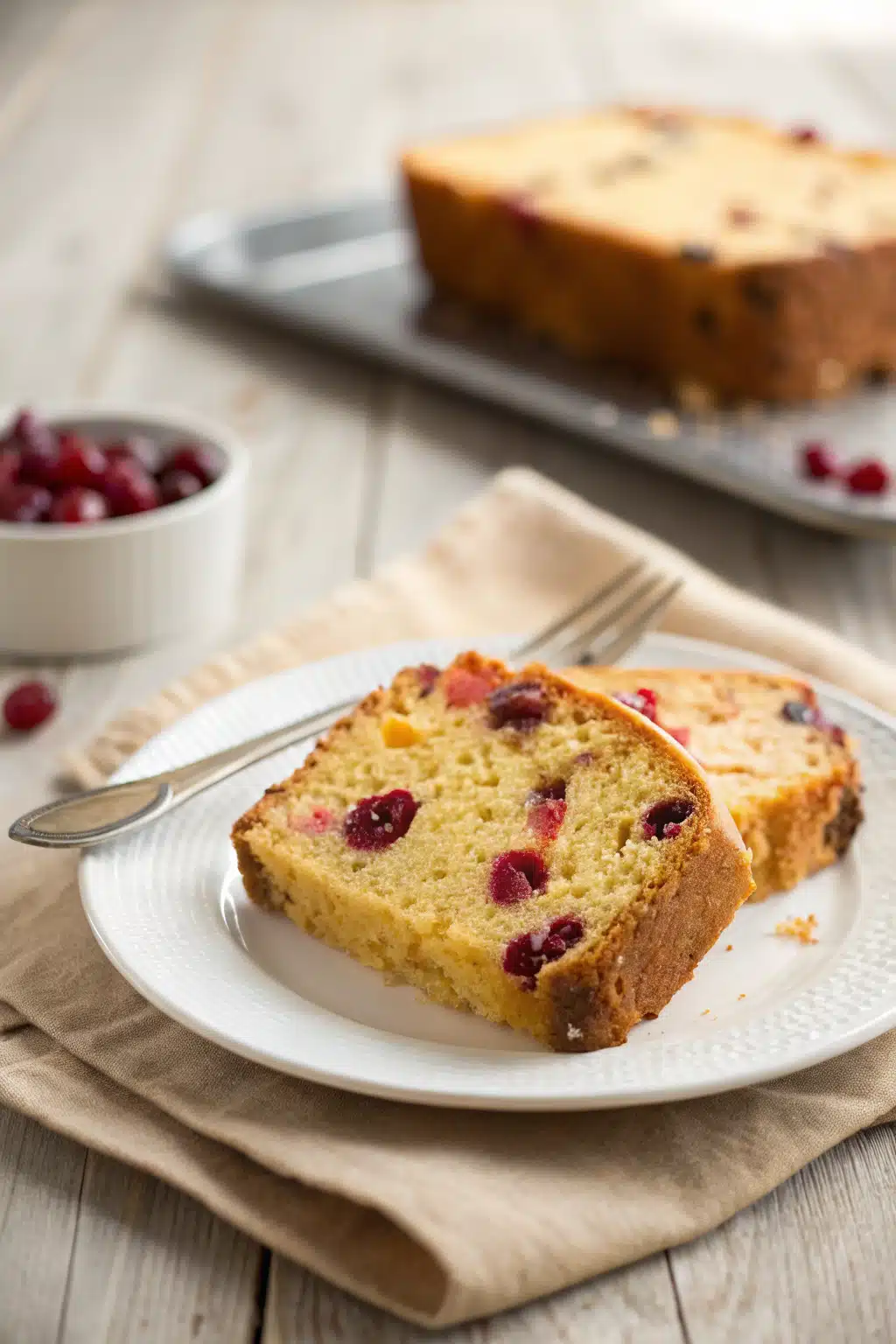 Cranberry Orange Bread ingredients organized and measured on kitchen counter