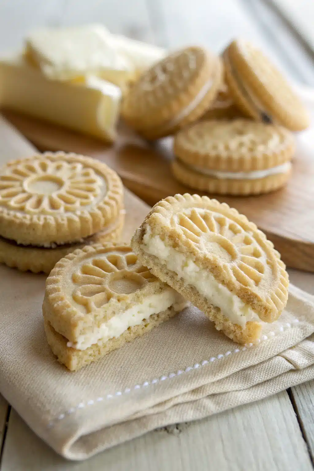 Cream Cheese Cookies slice on plate showing perfect texture and swirl pattern