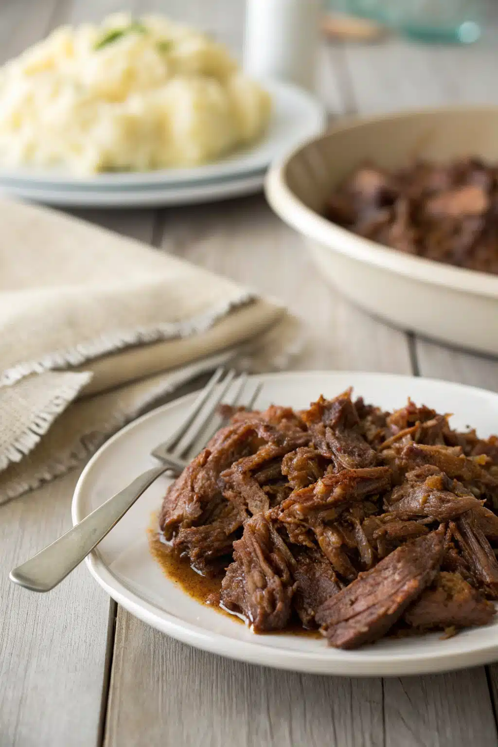 Crockpot Brisket ingredients organized and measured on kitchen counter