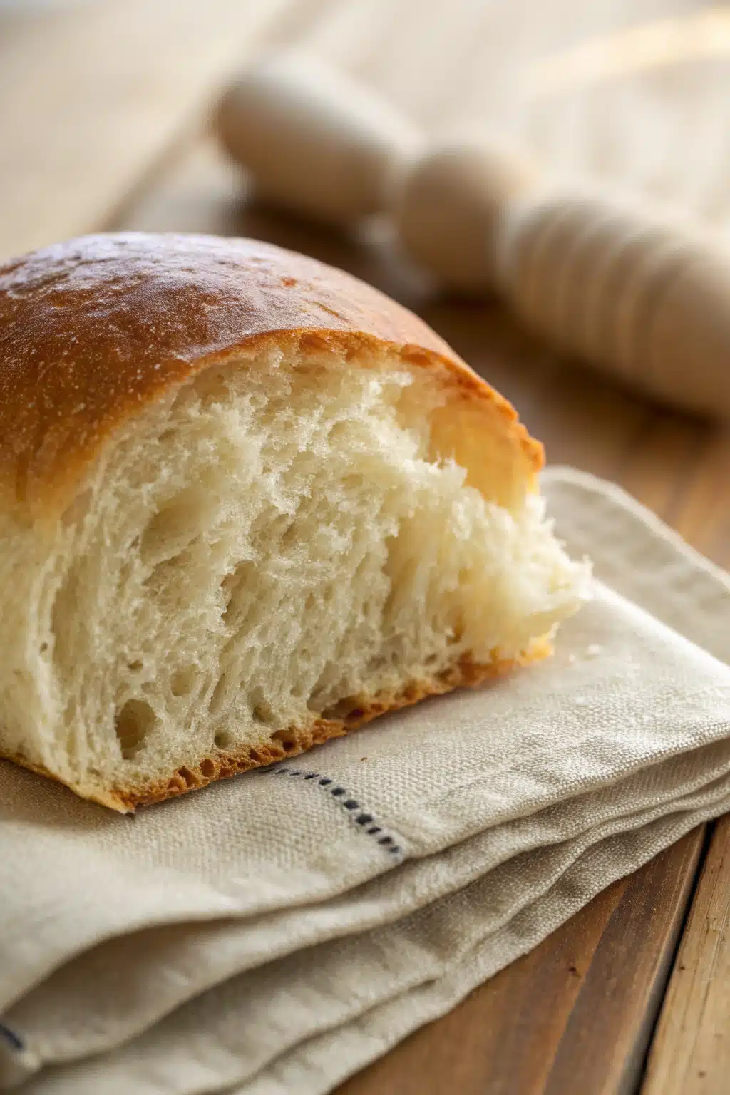 Dinner Rolls slice on plate showing perfect texture and swirl pattern