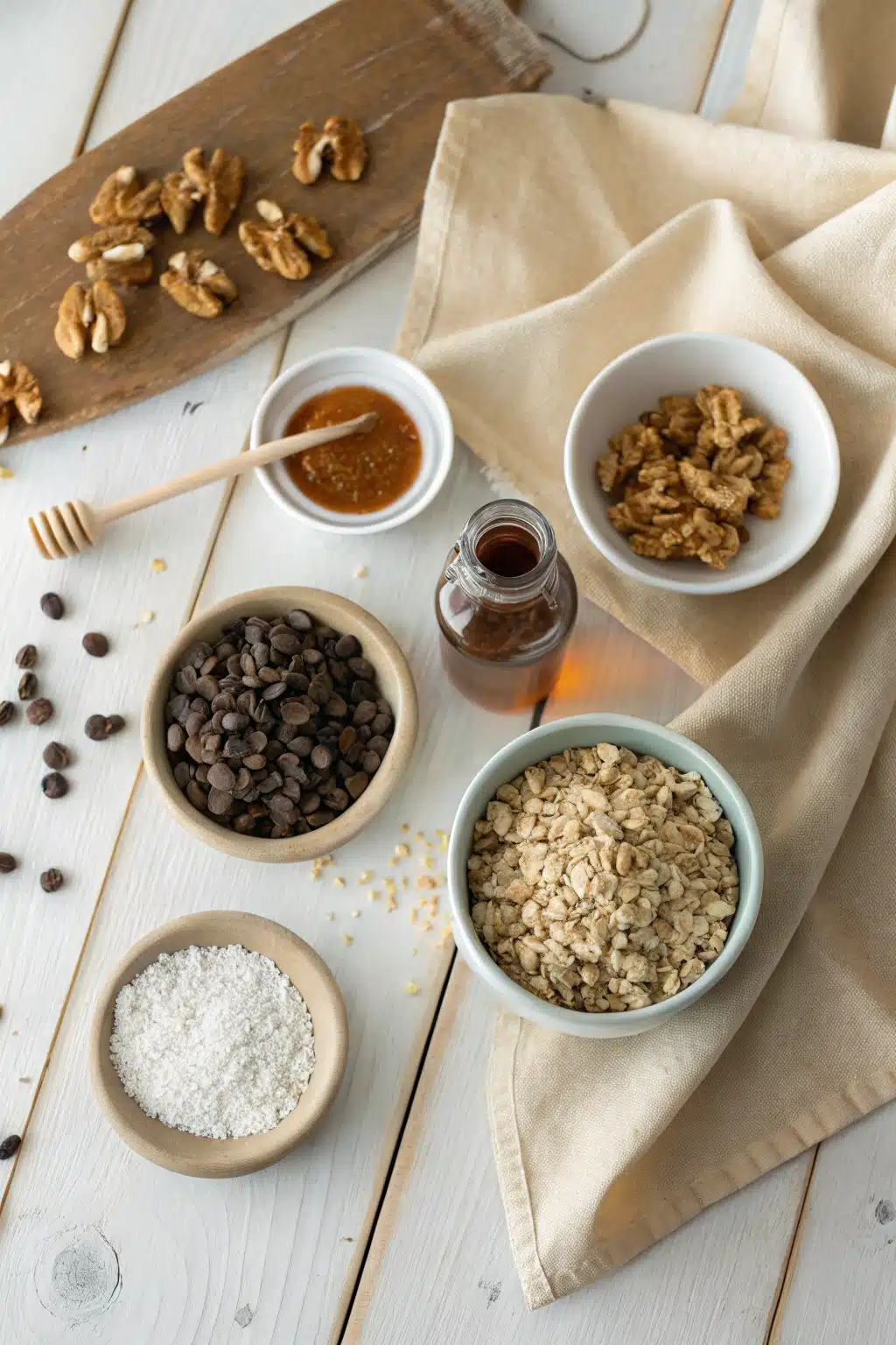 Easy Homemade Granola Recipe beautifully presented from an overhead angle