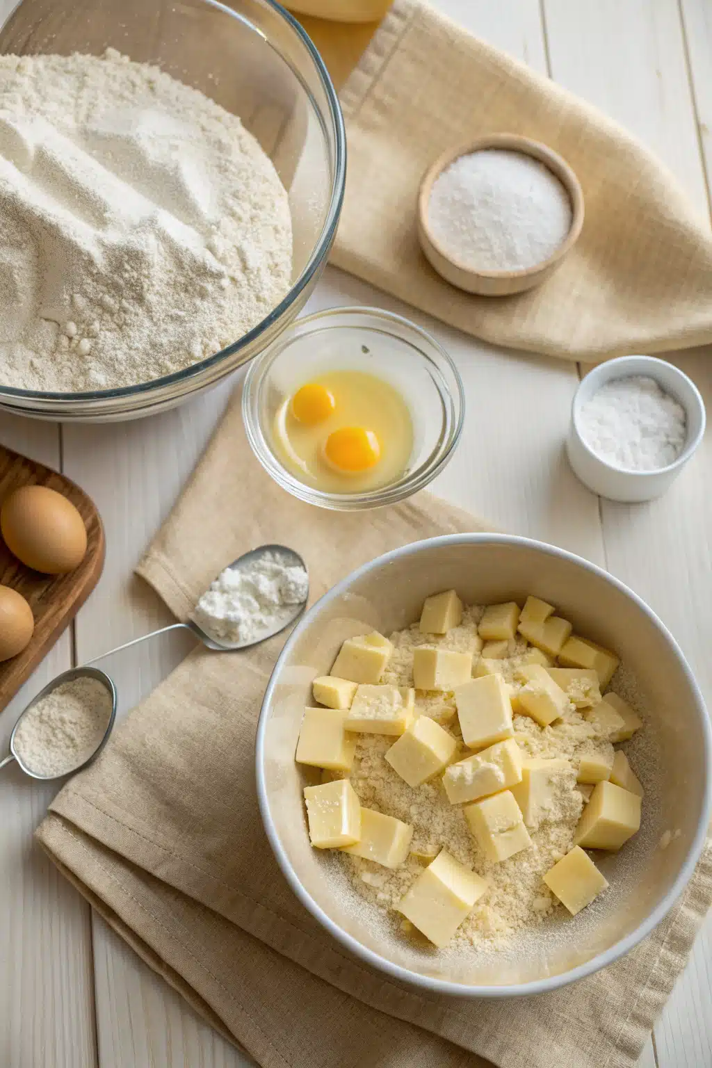 Easy Pie Crust Recipe beautifully presented from an overhead angle