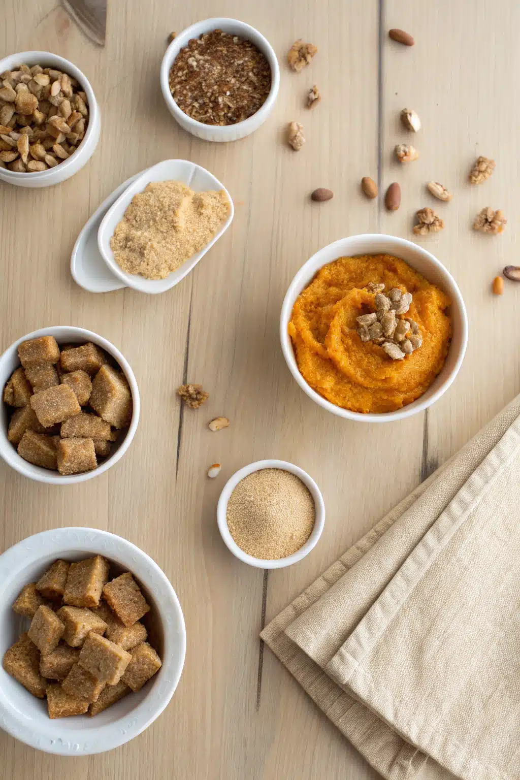 Easy Pumpkin Dessert Delight beautifully presented from an overhead angle