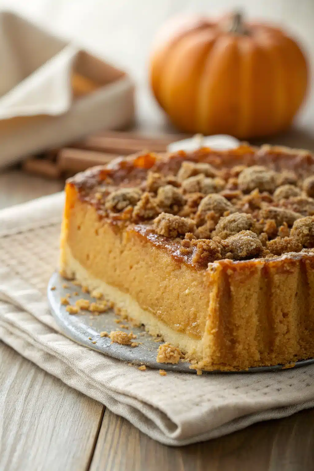 Easy Pumpkin Dessert Delight slice on plate showing perfect texture and swirl pattern