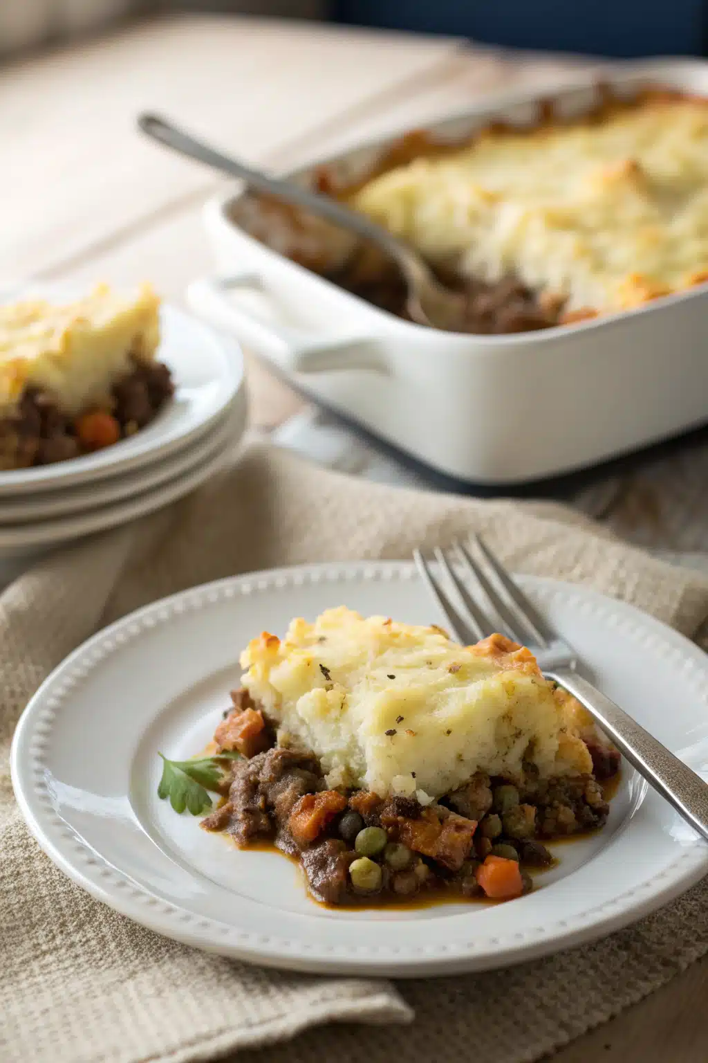 Shepherds Pie ingredients organized and measured on kitchen counter