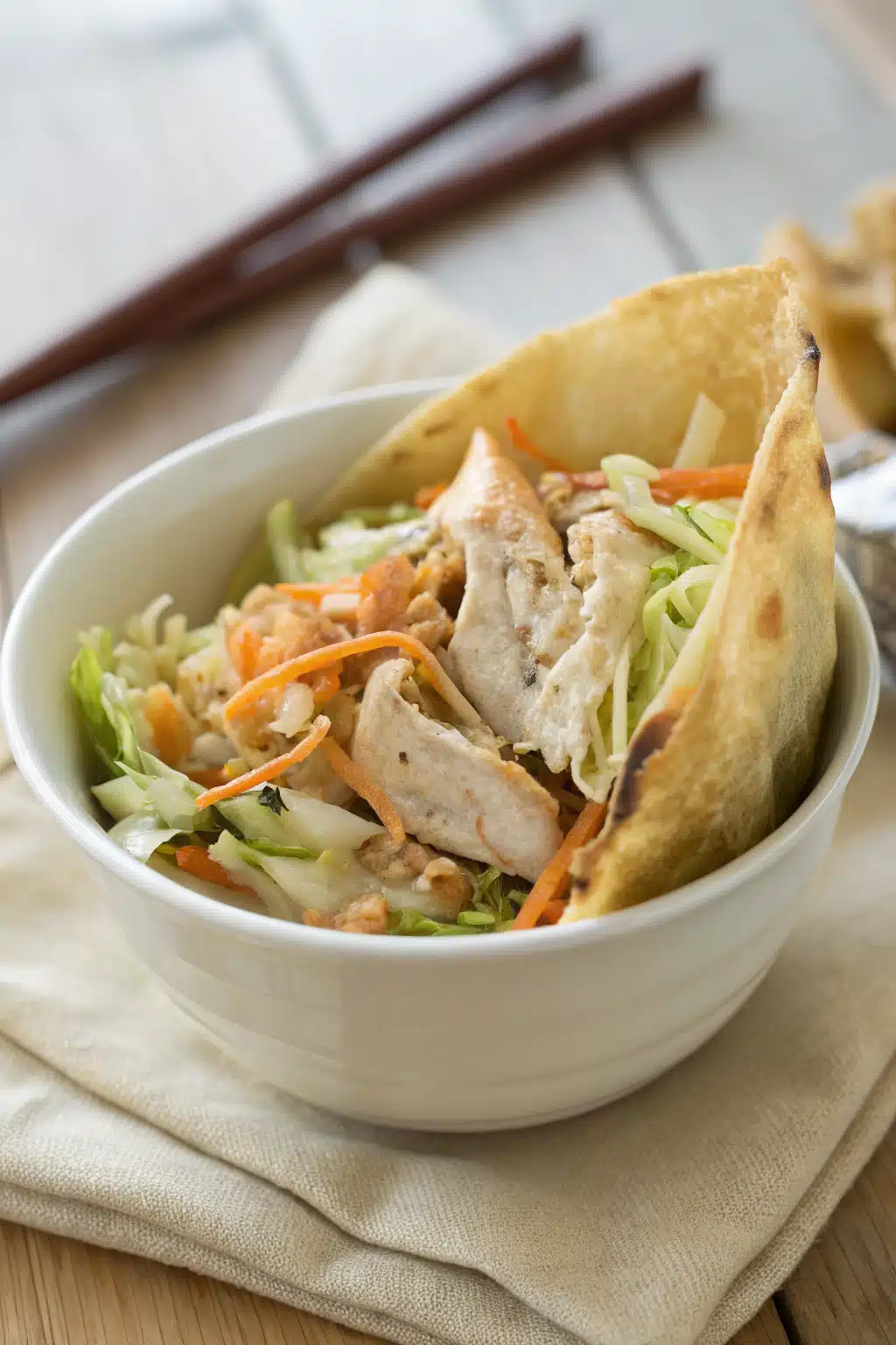 Egg Roll In A Bowl slice on plate showing perfect texture and swirl pattern