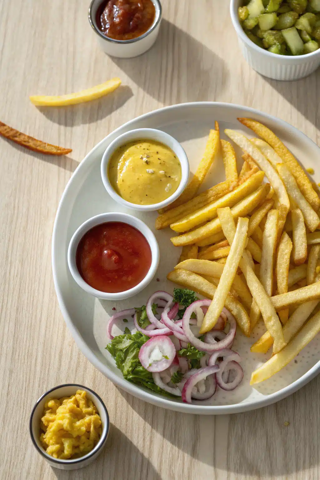 Fry Sauce Recipe beautifully presented from an overhead angle