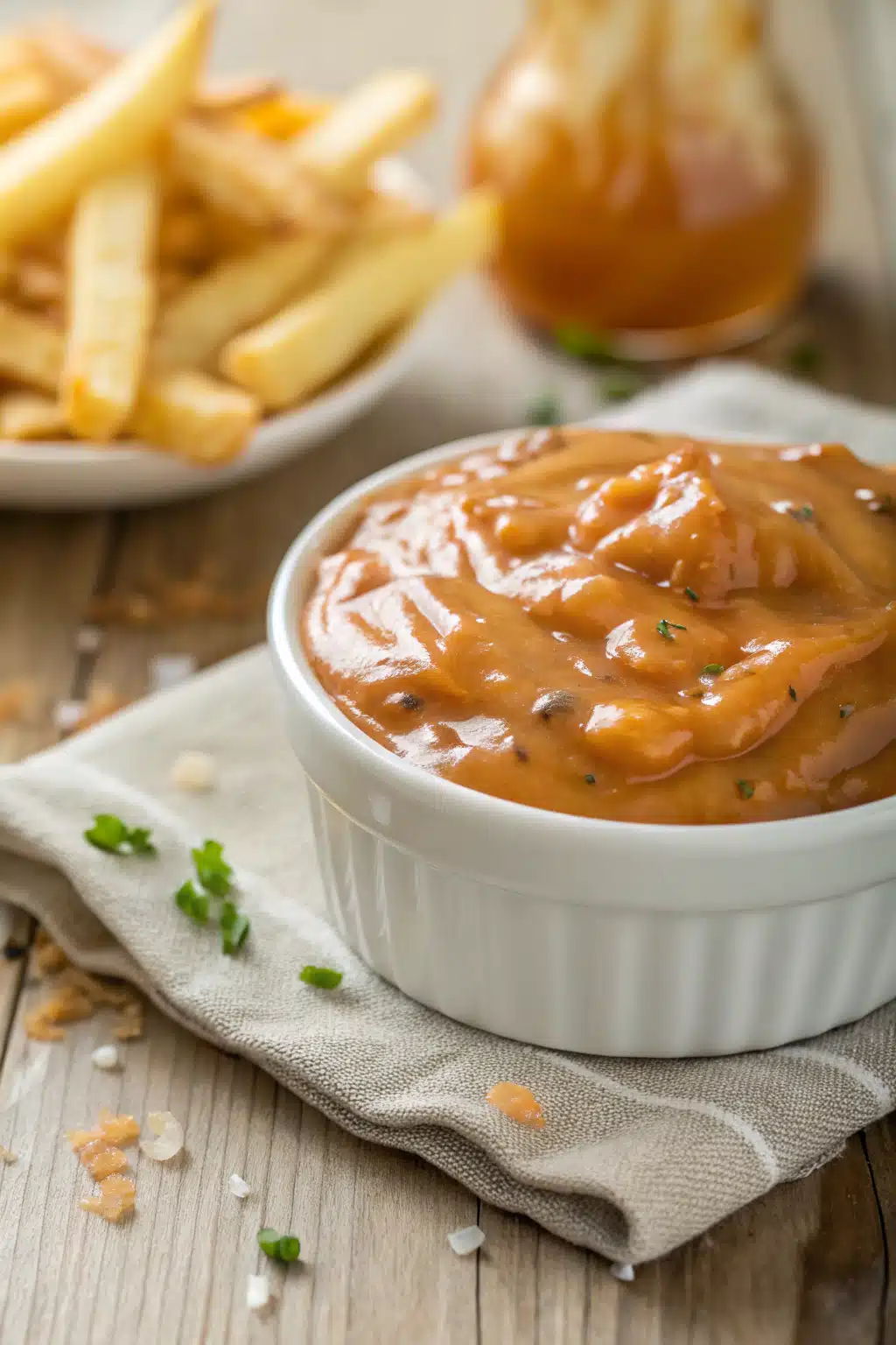 Fry Sauce Recipe slice on plate showing perfect texture and swirl pattern