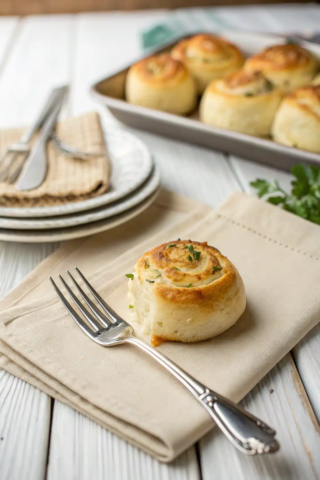 Garlic Cheese Rolls ingredients organized and measured on kitchen counter
