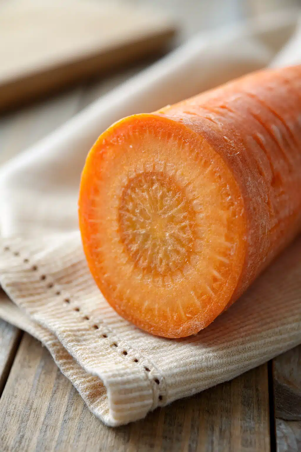 Glazed Carrots slice on plate showing perfect texture and swirl pattern