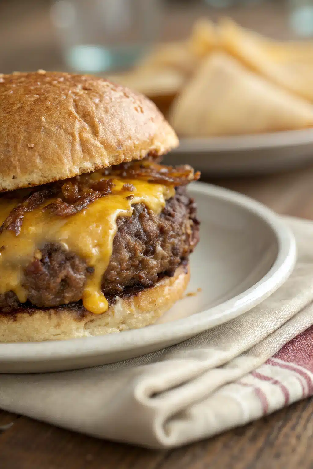 Ground Beef Recipes slice on plate showing perfect texture and swirl pattern