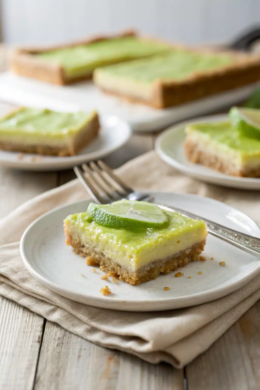 Key Lime Pie Bars ingredients organized and measured on kitchen counter