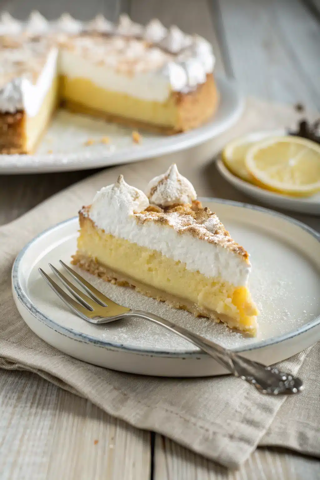 Lemon Meringue Cheesecake ingredients organized and measured on kitchen counter