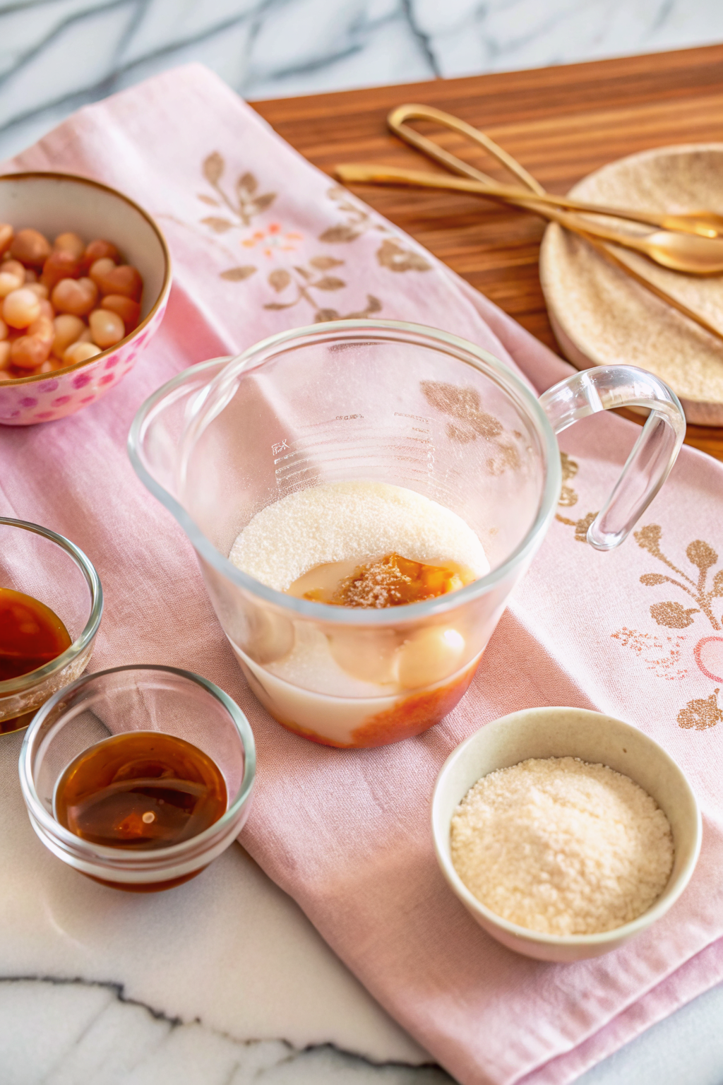 London Fog Latte beautifully presented from an overhead angle