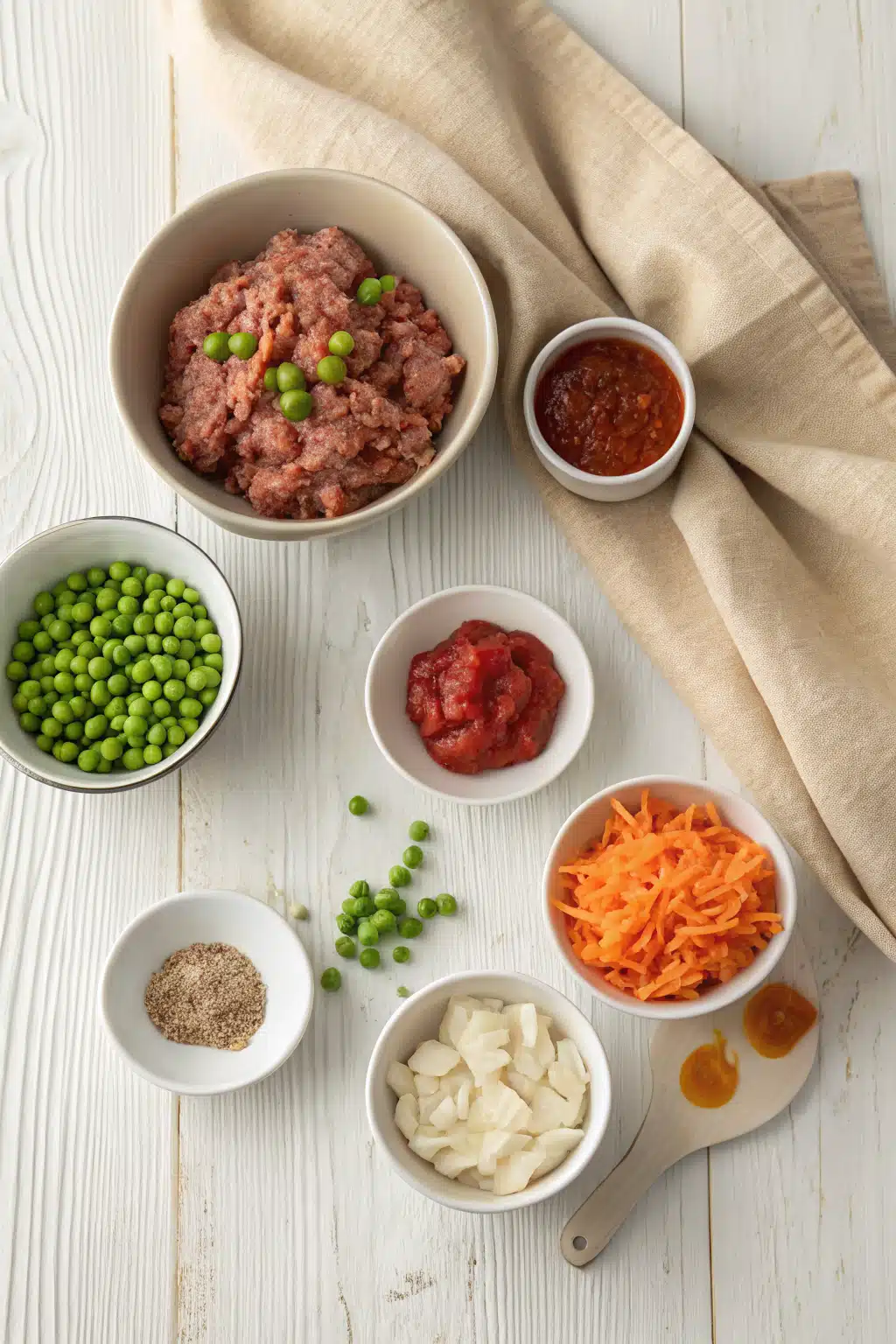 Meatloaf Muffins beautifully presented from an overhead angle