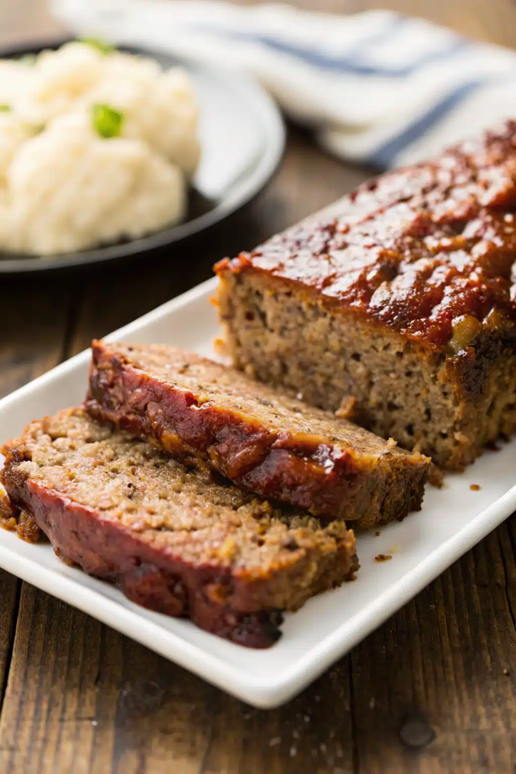 Meatloaf Recipe ingredients organized and measured on kitchen counter