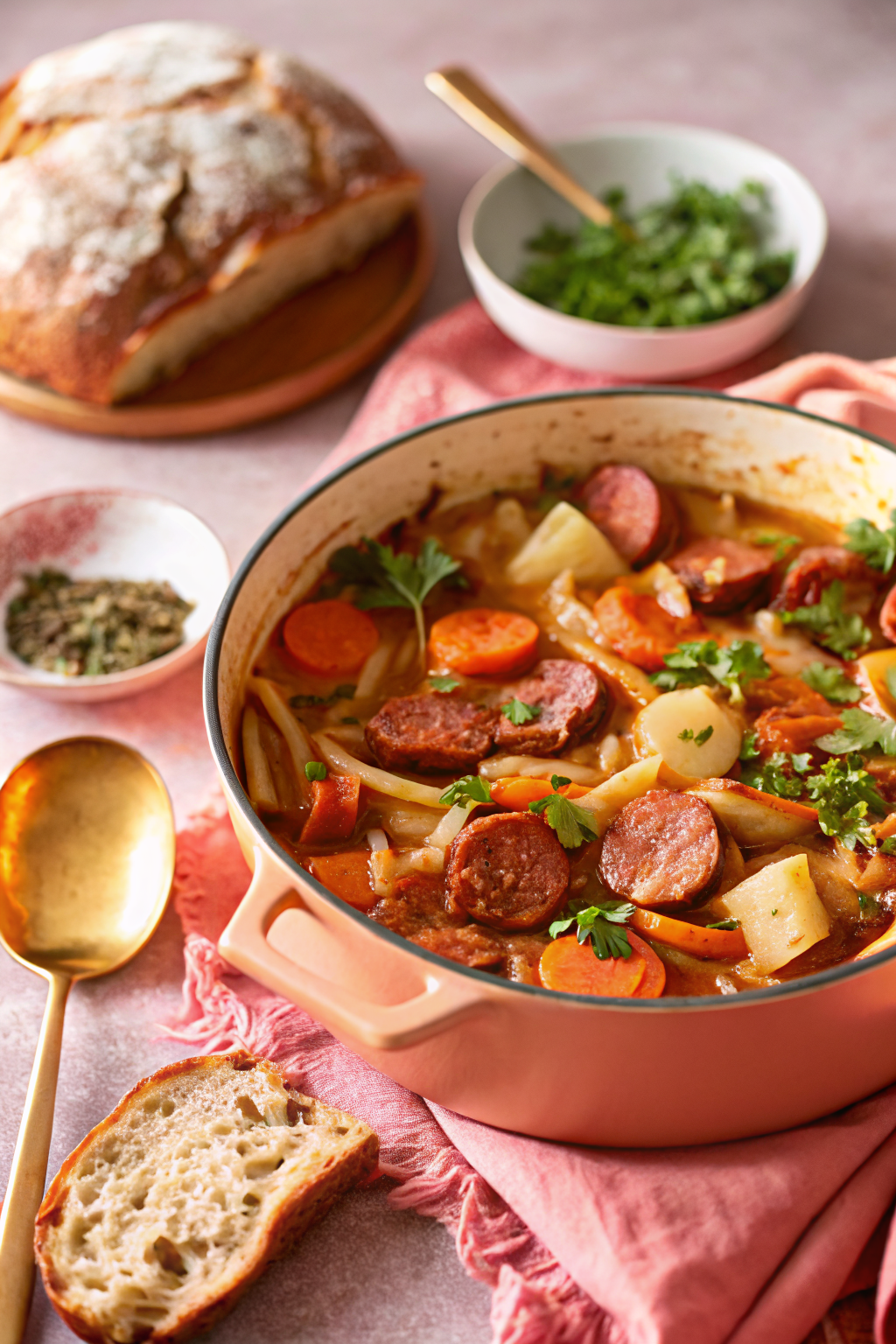 Dublin Coddle ingredients organized and measured on kitchen counter
