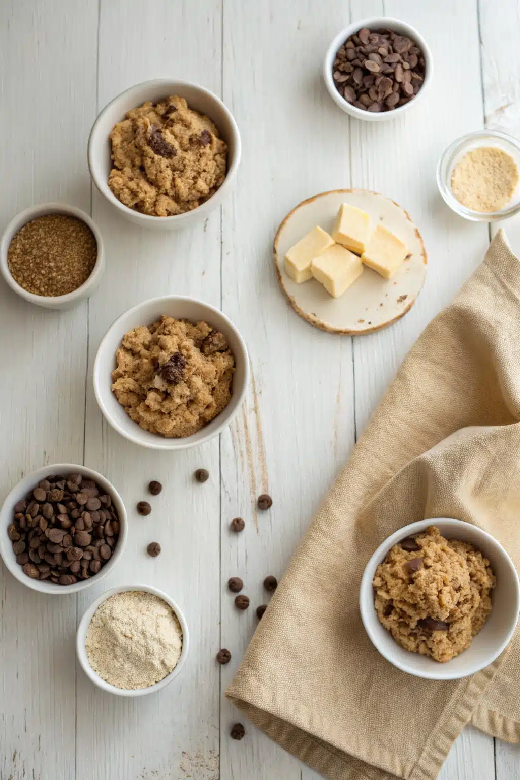 No Bake Cookies beautifully presented from an overhead angle