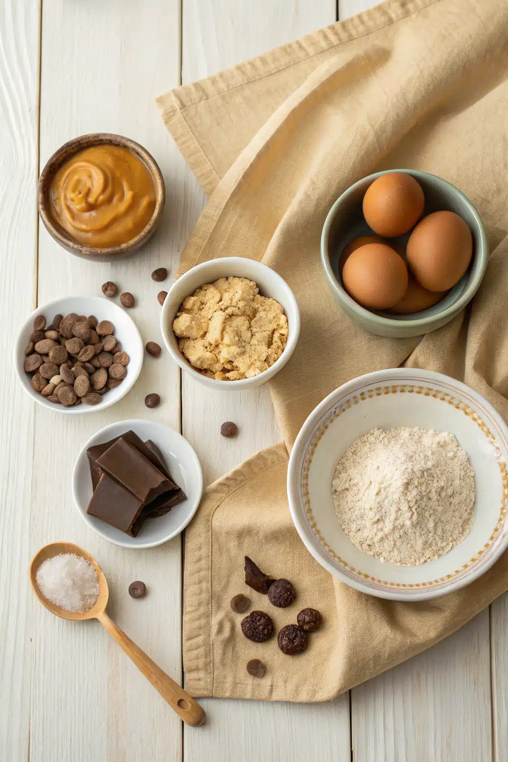 Peanut Butter Blossoms beautifully presented from an overhead angle