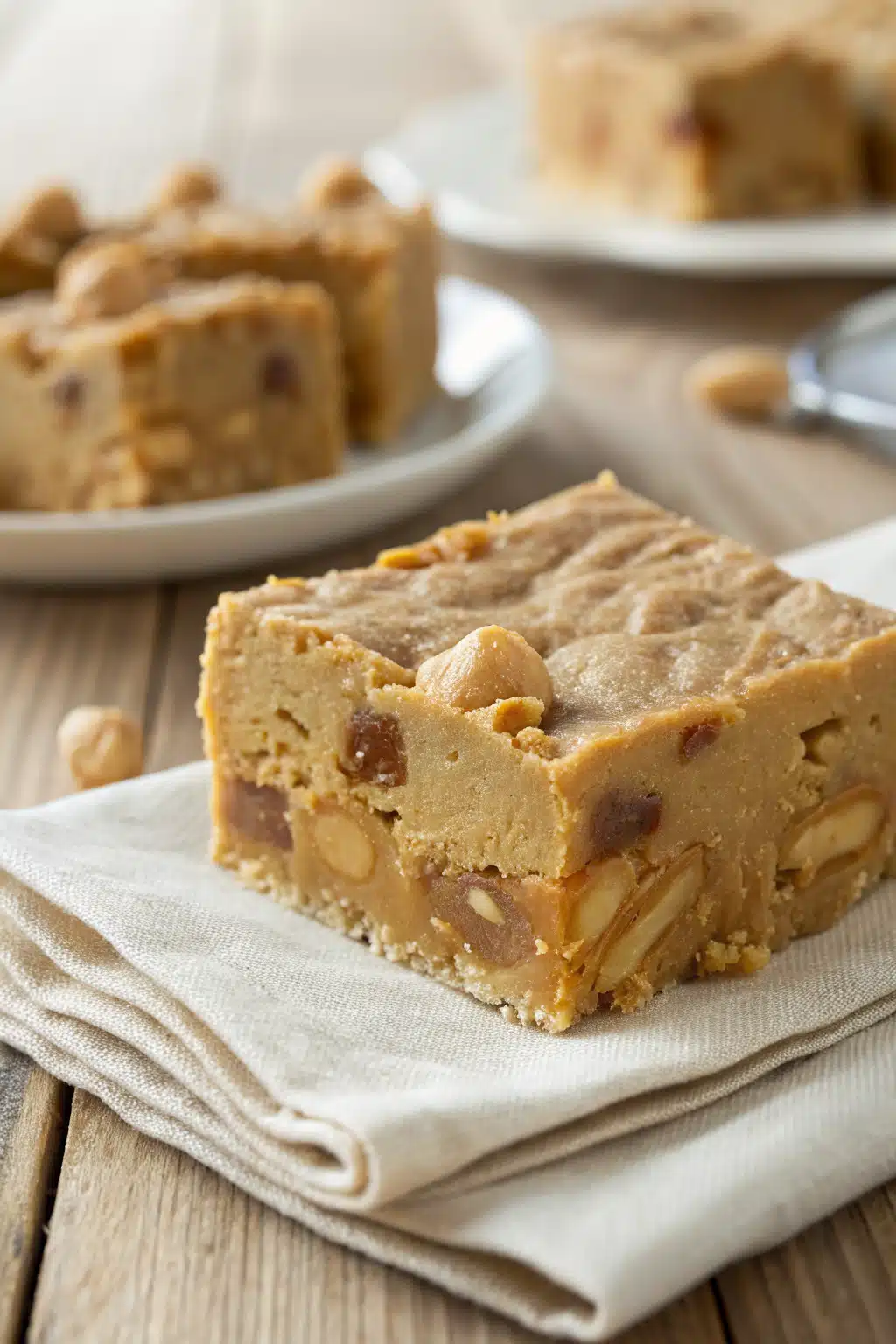 Peanut Butter Fudge Recipe slice on plate showing perfect texture and swirl pattern