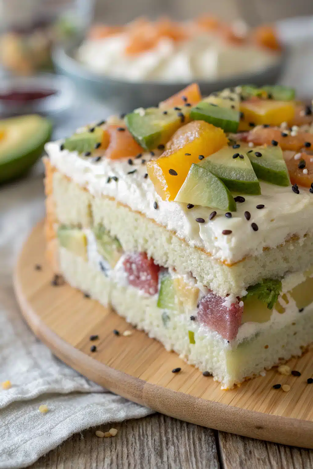 Poke Cake slice on plate showing perfect texture and swirl pattern