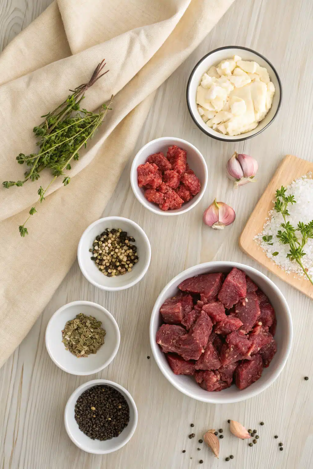 Roast Beef Tenderloin Recipe beautifully presented from an overhead angle