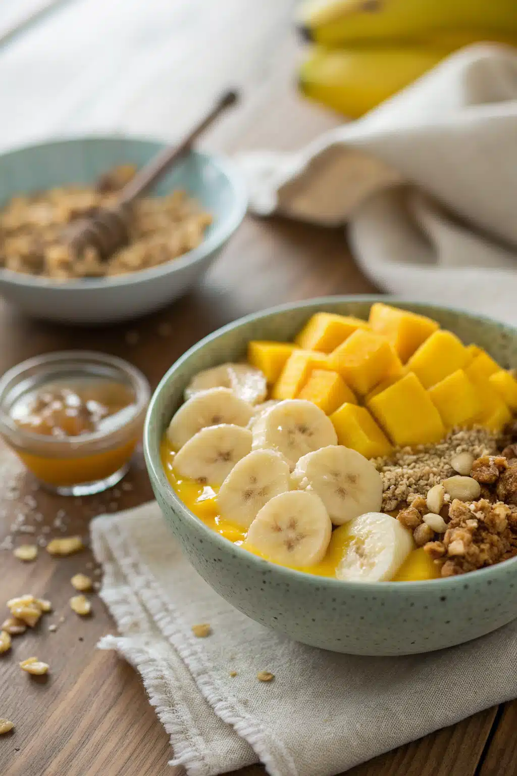 Smoothie Recipes slice on plate showing perfect texture and swirl pattern