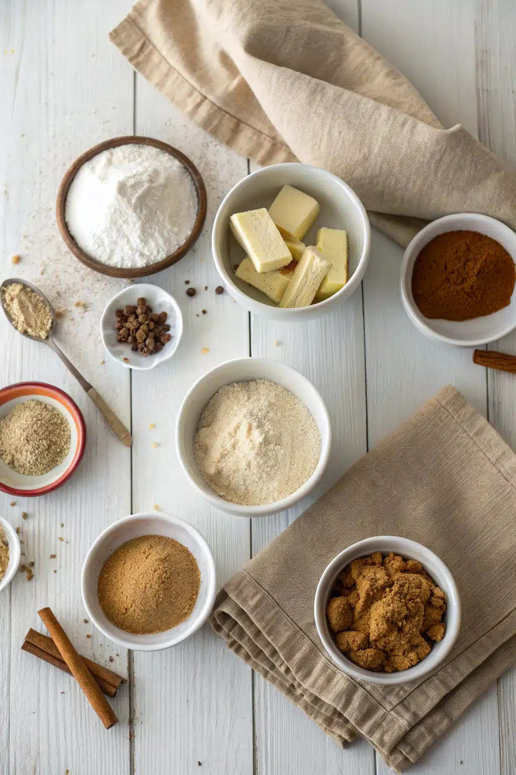 Snickerdoodles beautifully presented from an overhead angle