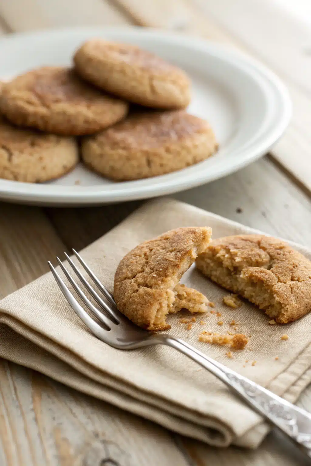 Snickerdoodles ingredients organized and measured on kitchen counter