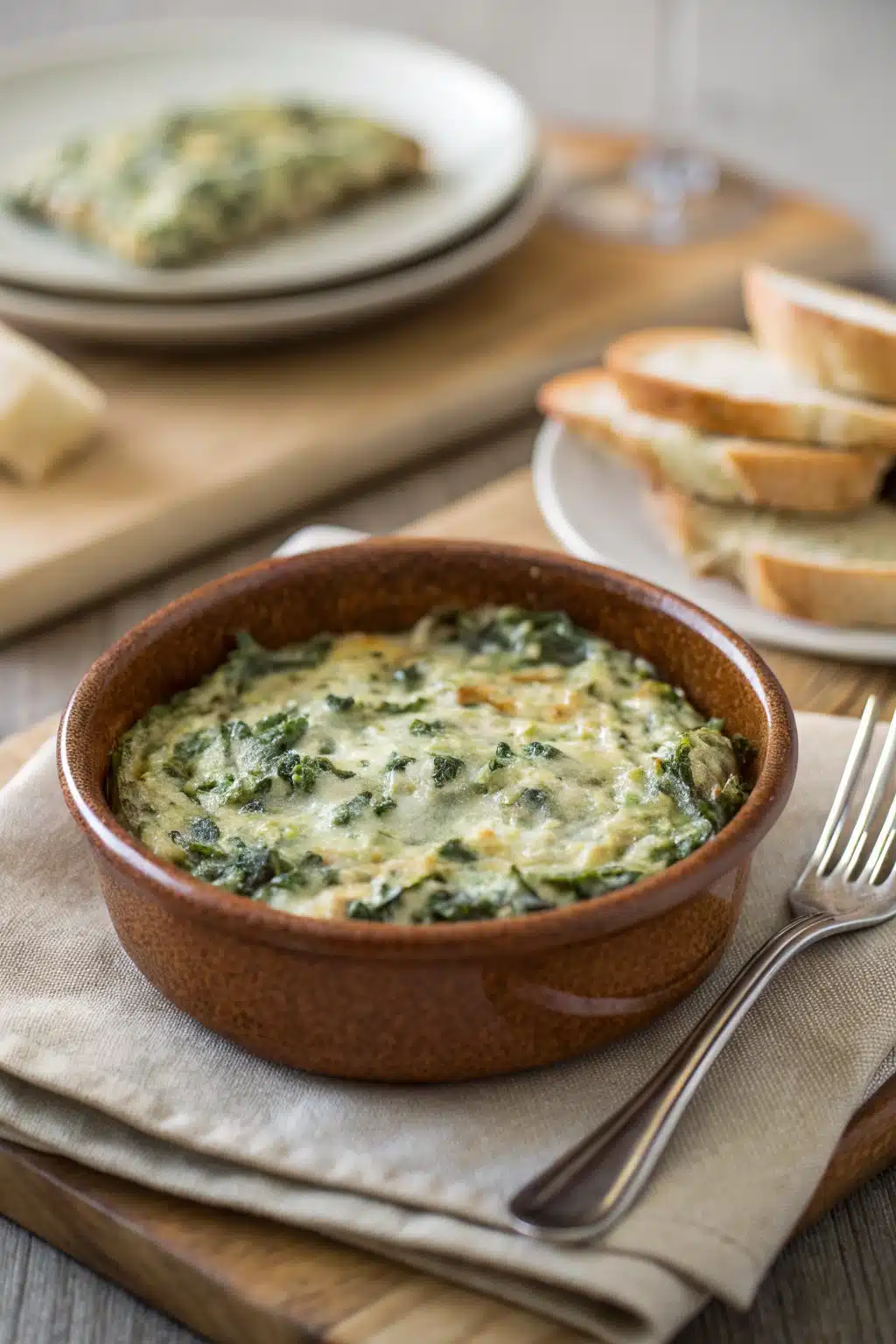 Spinach Artichoke Dip ingredients organized and measured on kitchen counter