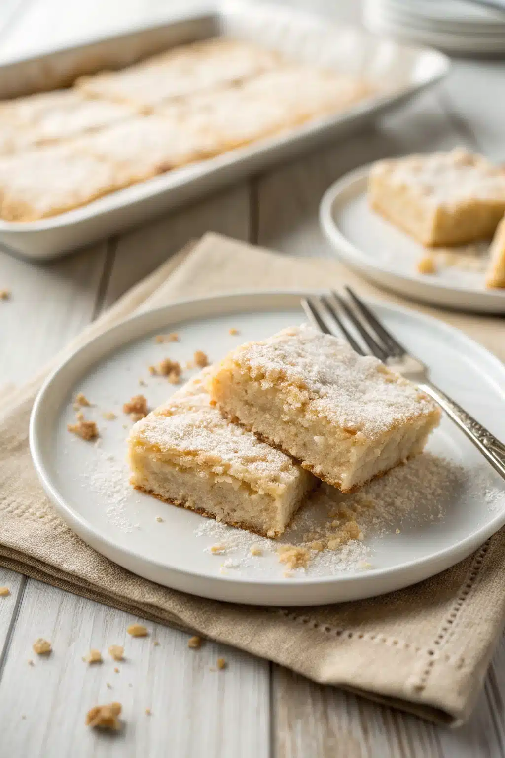 Sugar Cookie Bars ingredients organized and measured on kitchen counter