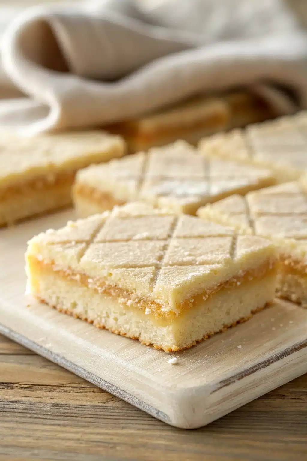Sugar Cookie Bars slice on plate showing perfect texture and swirl pattern