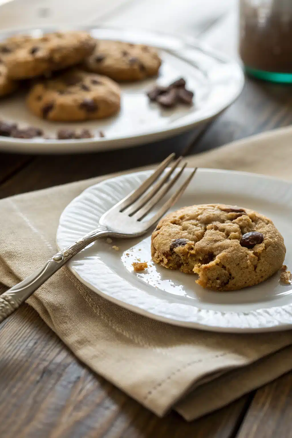 The Best Peanut Butter Chocolate Chip Cookies ingredients organized and measured on kitchen counter