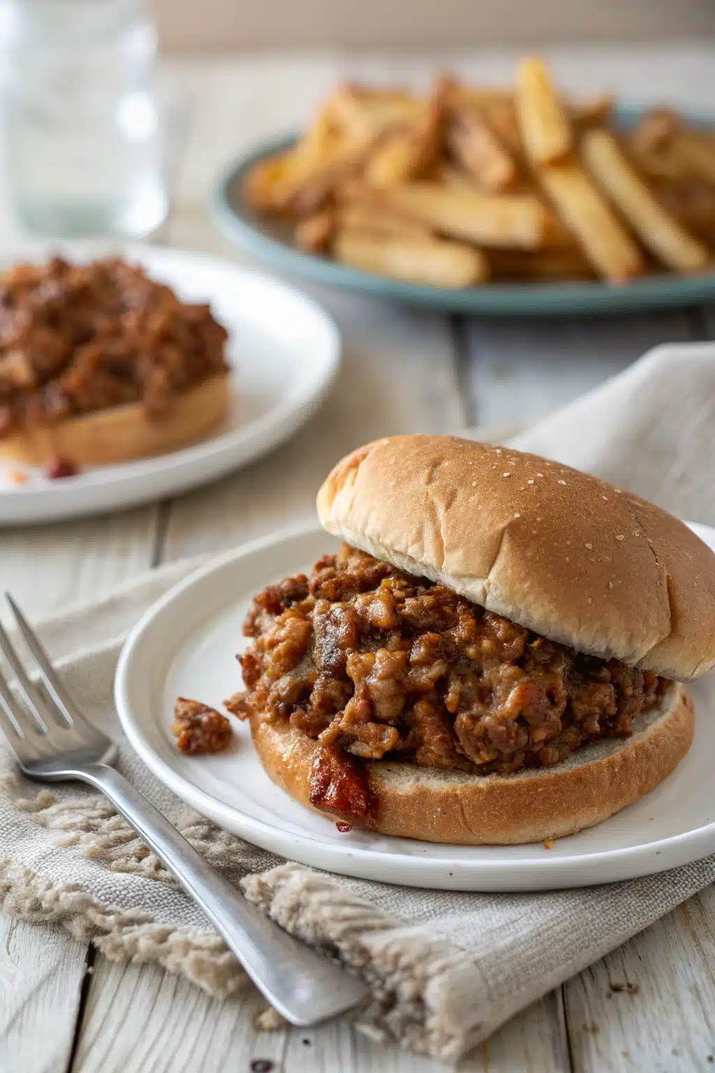 Turkey Sloppy Joes ingredients organized and measured on kitchen counter