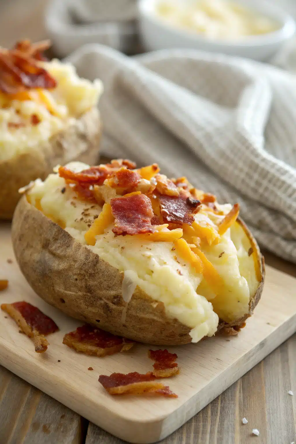 Twice Baked Potatoes Secrets slice on plate showing perfect texture and swirl pattern