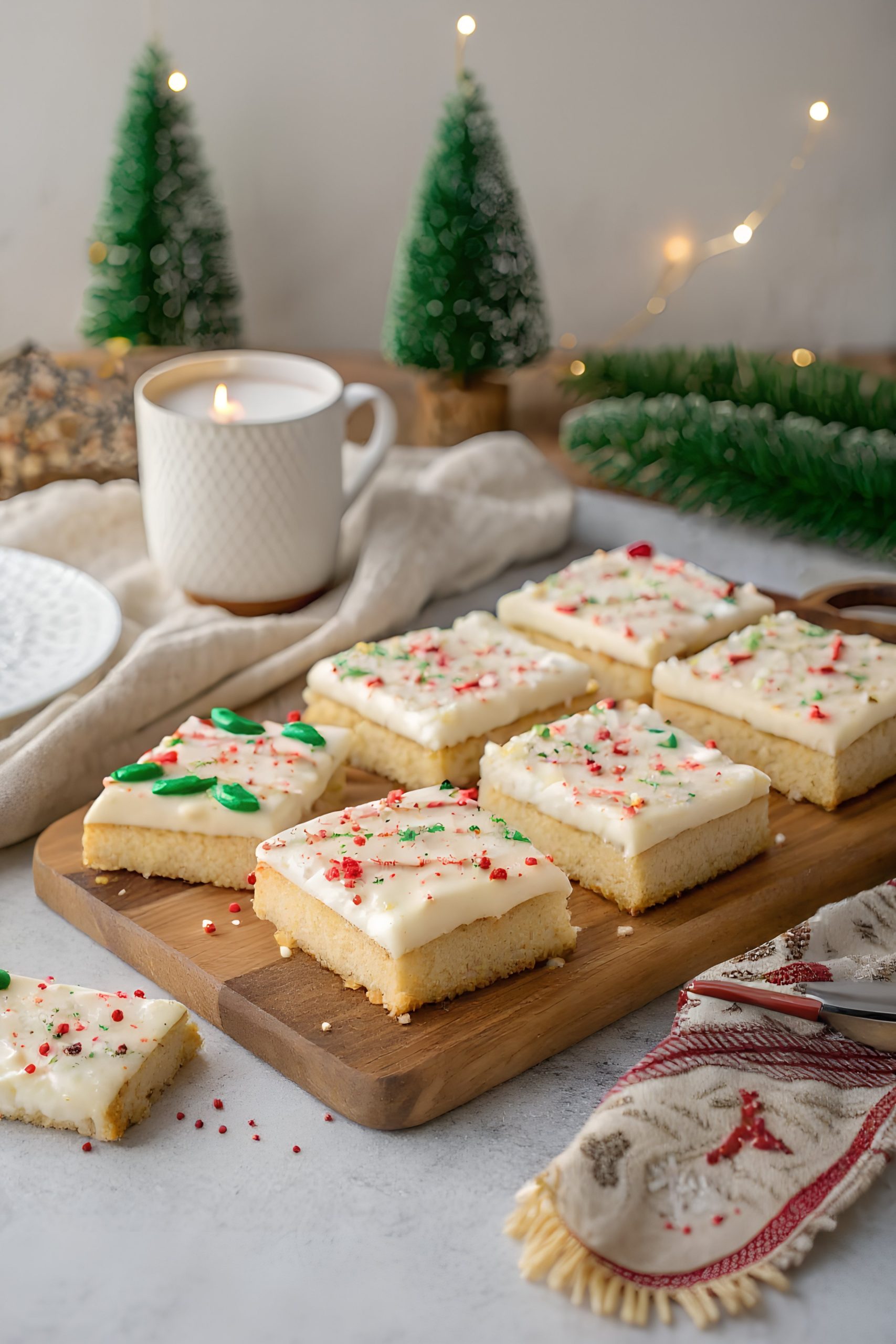 christmas sugar cookie bars featured