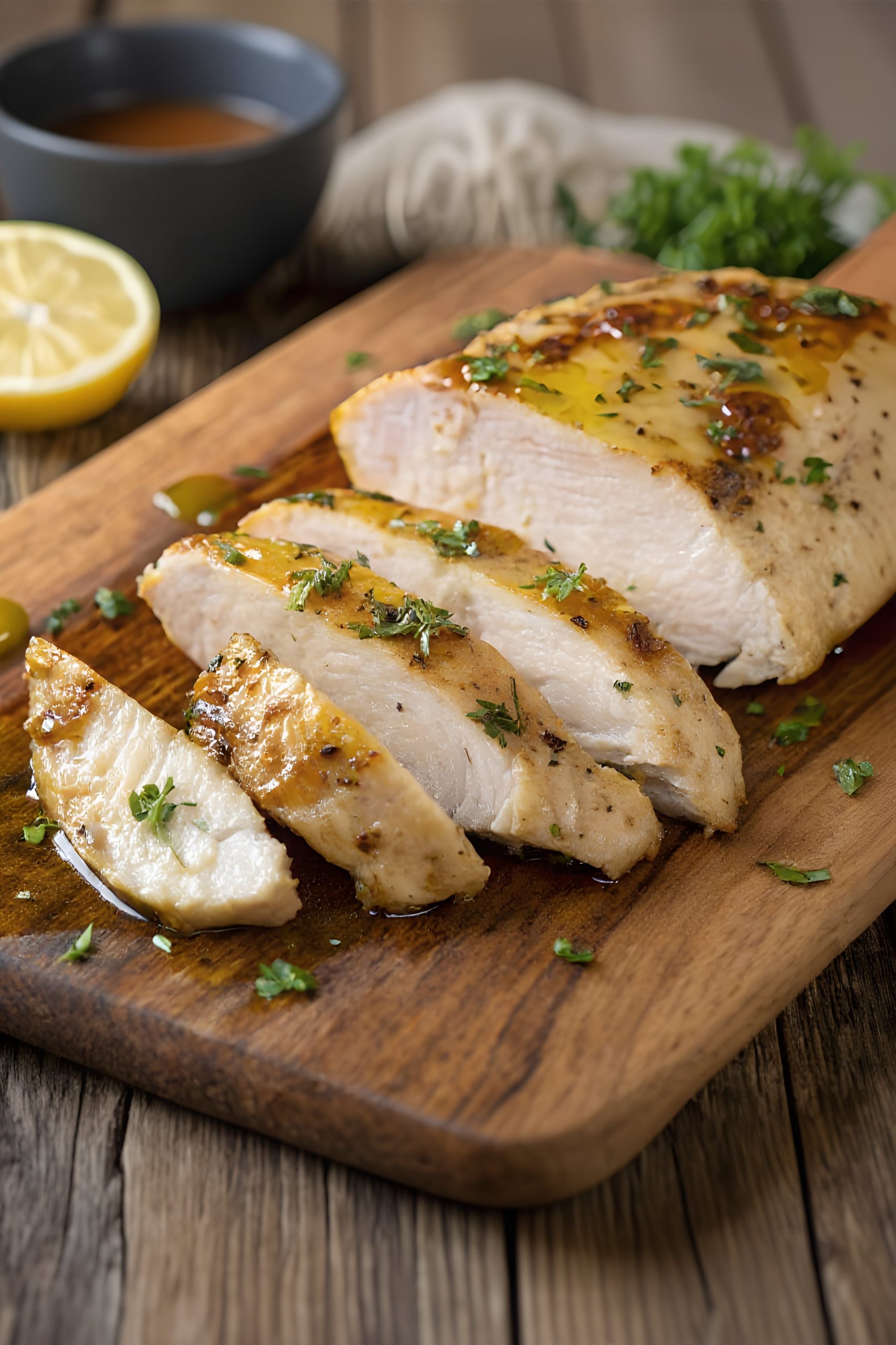 Finished lemon garlic chicken marinade