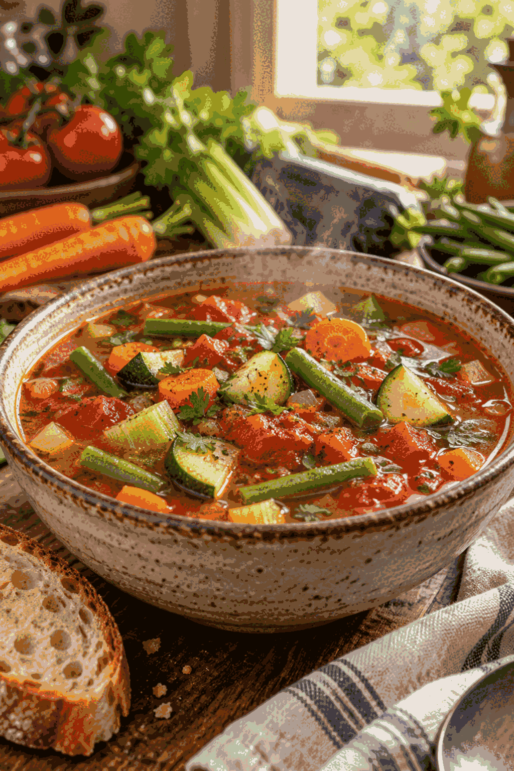 ingredients for 30-minute vegetable soup