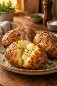 air fryer baked potato with crisp skin