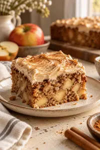Apple cake with browned butter frosting